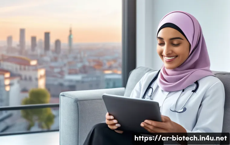 스마트 바이오 기술 - **Prompt 1: Future of Personalized Healthcare at Home**
    A highly realistic image depicting a ser...